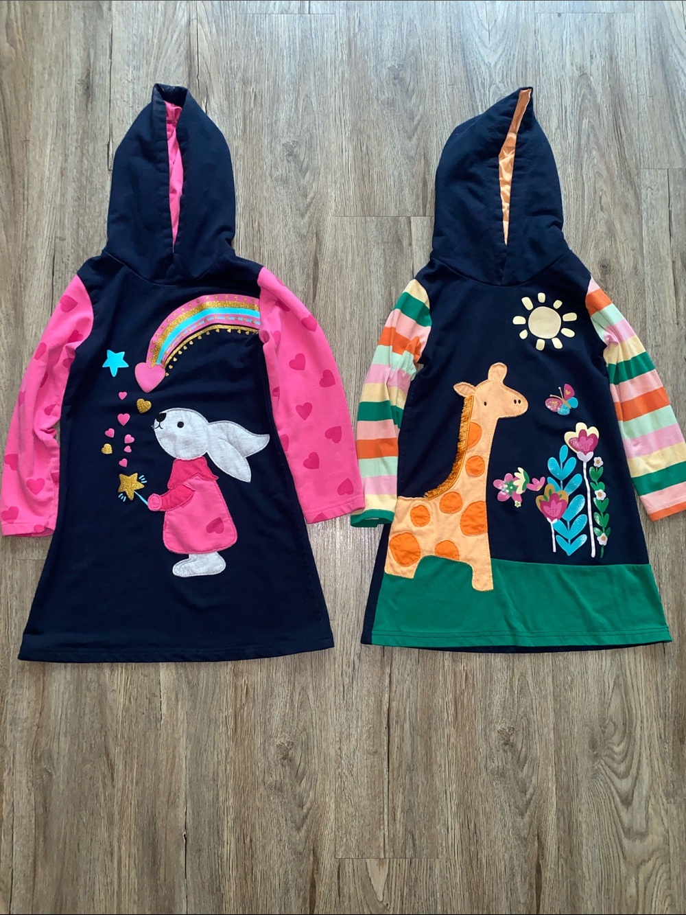 Girls Long Sleeve Hoodie Dresses Bundle